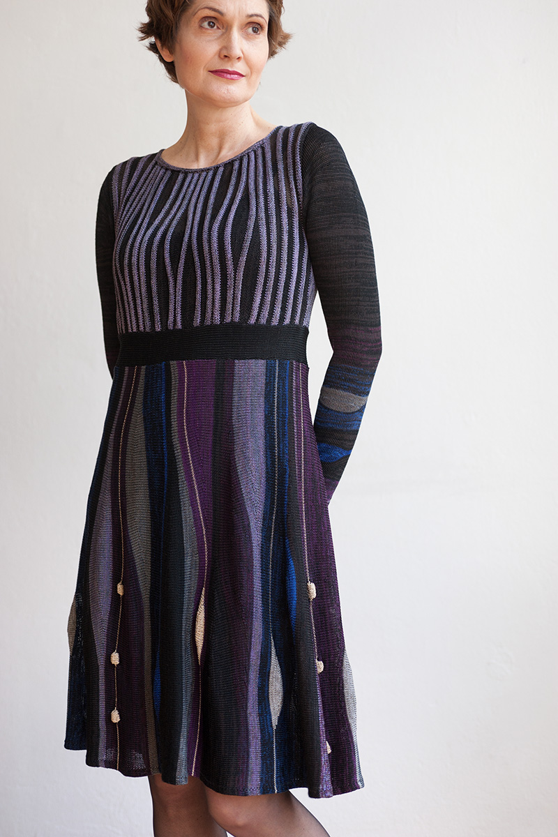 Knitted Dress with Stripes